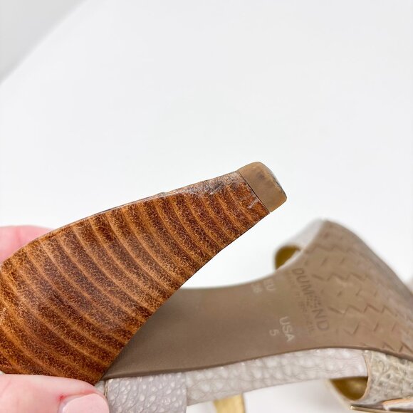 Dumond Snakeskin Leather High Heels - Picture 10 of 13